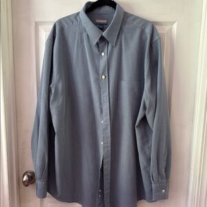 Men's Blue Button-Up Shirt